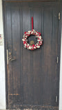 Wool Christmas Wreath - Handmade 3D Felt Balls Christmas Front Door Wreath