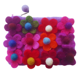 12 FLOWERS FELT PURSE