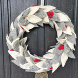 Holy christmas handmade felt  door wreath