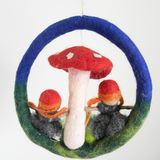 BABY CRIB MOBILE FELT MUSHROOM KIDS