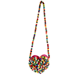 GIRLS FELT BALLS HEART BAG